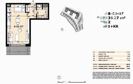 Novostavba v projekte AGÁTY, 1,5i byt s veľkým exteriérom, BA IV. Dúbravka, Agátova ul., 42,06 m2