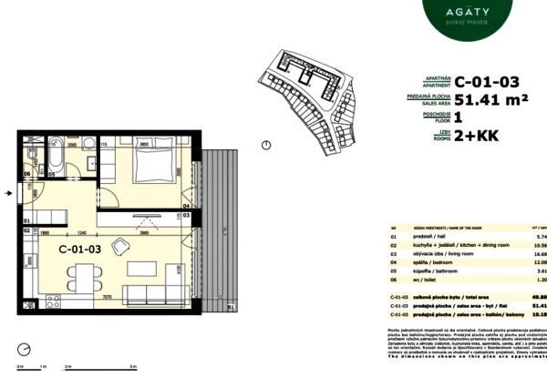 Novostavba v projekte AGÁTY, väčší 2i byt , BA IV. Dúbravka, Agátova ul., 60 m2