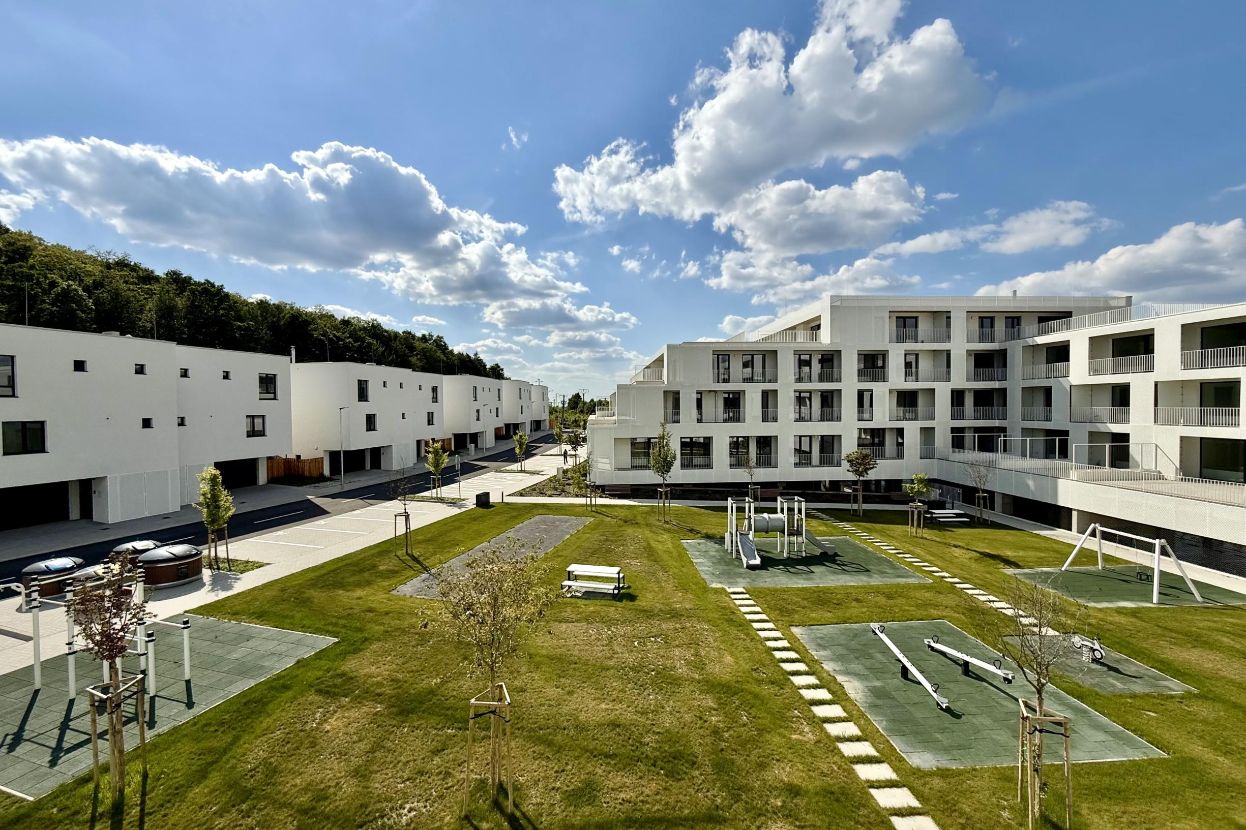 Novostavba v projekte AGÁTY, 1,5i byt s veľkým exteriérom, BA IV. Dúbravka, Agátova ul., 42,06 m2